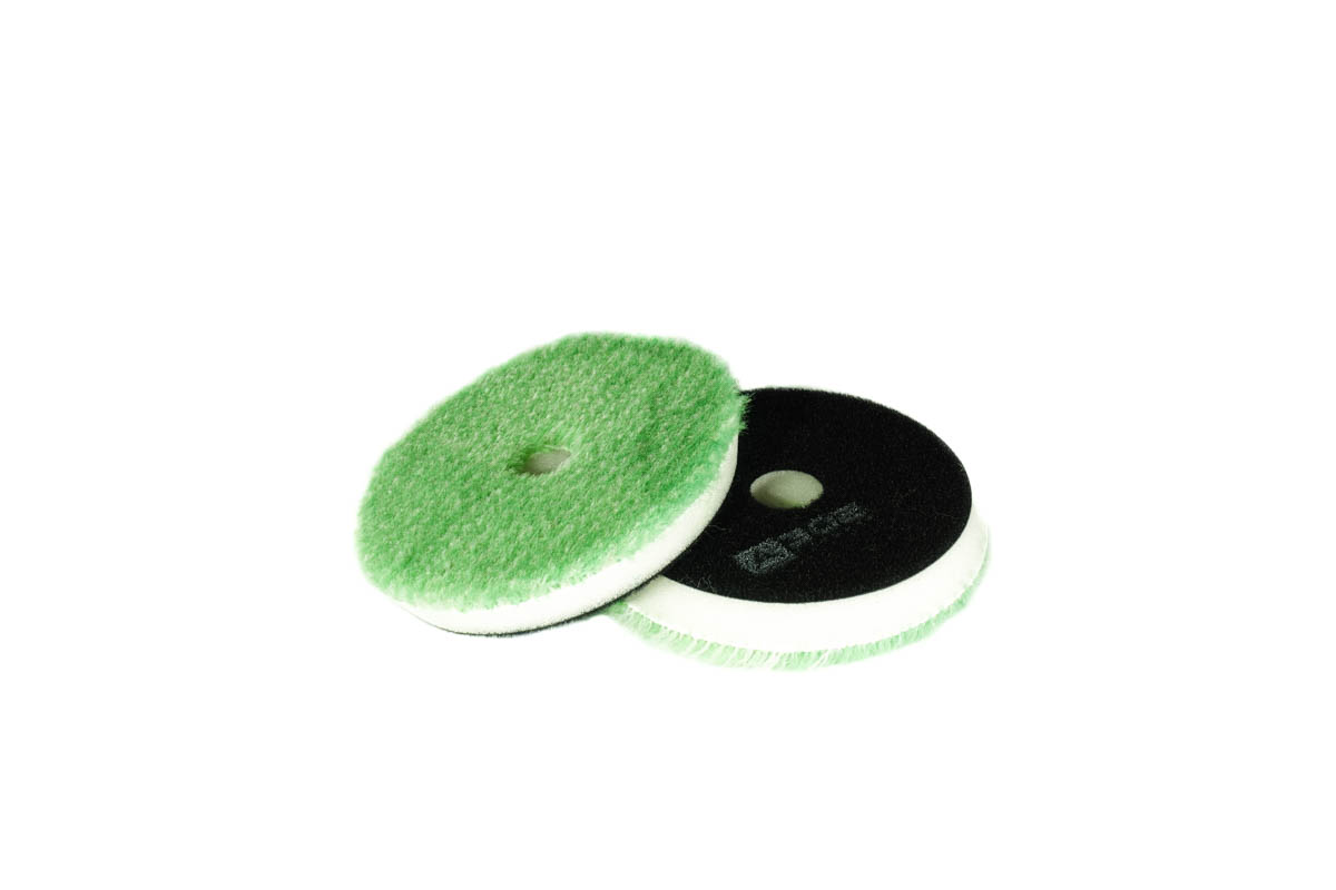 картинка Гибридный полировальник на поролоне (ворс 8мм) - А302 Green Hybrid Wool Cutting Pad 80/18/90мм.