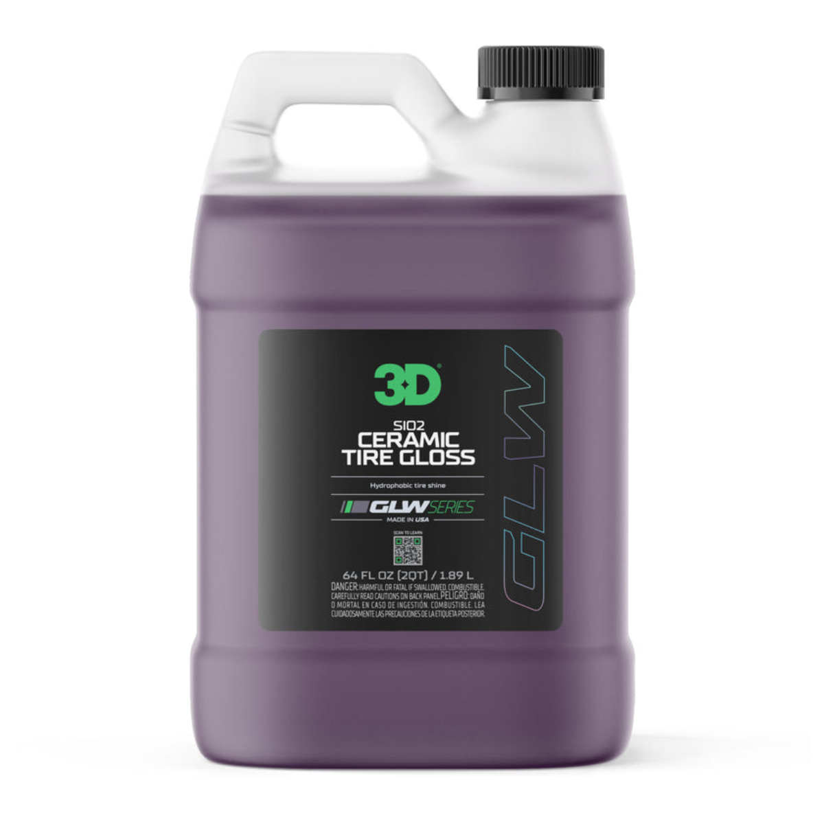 картинка Гидрофобное глянцевое чернение для шин - 3D 352 GLW SIO2 Ceramic Tire Gloss 1,9л.