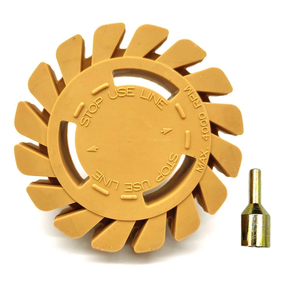 картинка Диск зубчатый для снятия скотча с адаптером - KRAUSS Tools Eraser Rubber Pad 100/25мм.