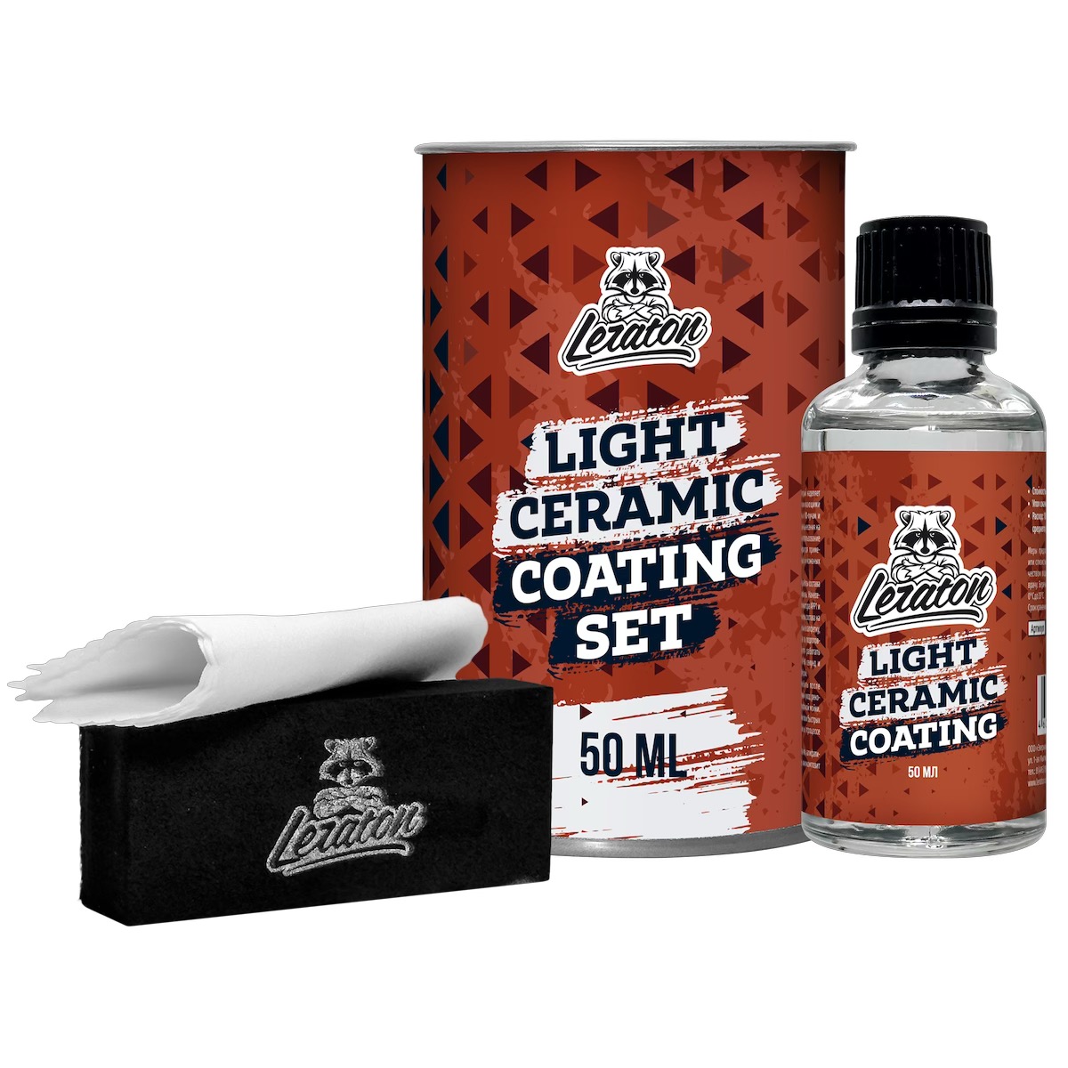 картинка Керамическое покрытие для кузова - LERATON Light Ceramic Coating Set 50мл.