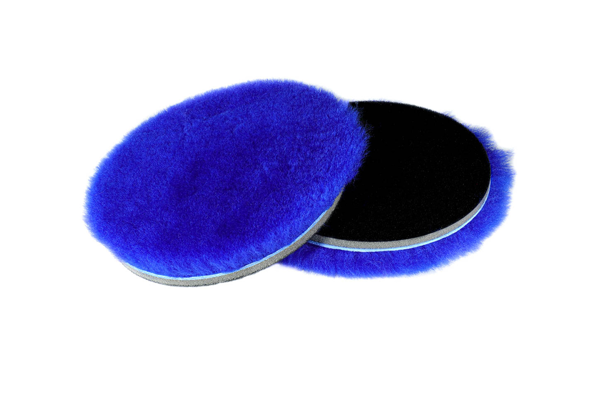 картинка Агрессивный полировальник на тонком интерфейсе (ворс 23мм) - А302 Blue Aggressive Merino Lambswool 130/28мм.