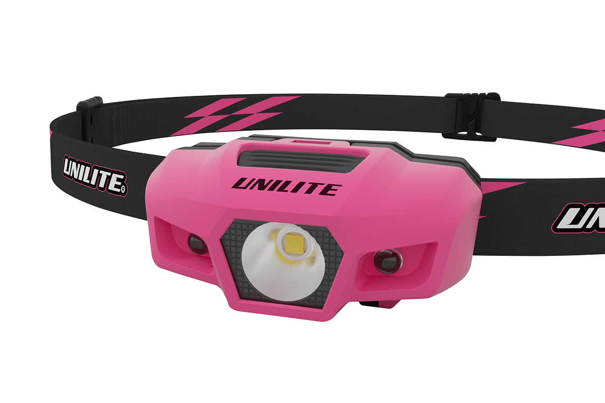 картинка Спортивный налобный фонарь розовый корпус (175 Lm, 1xAA, IPX6) - UNILITE SPORT-H1
