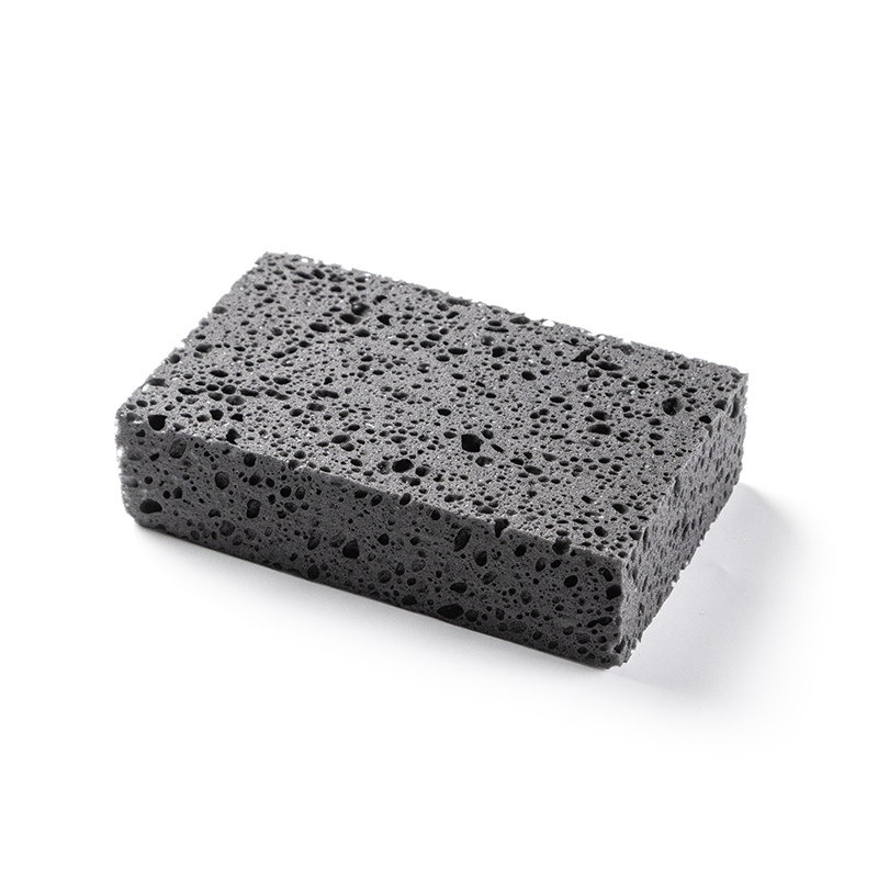 картинка Чёрная крупноячеистая губка для мойки кузова автомобиля - Shine Systems Black Sponge 20*12*6см.