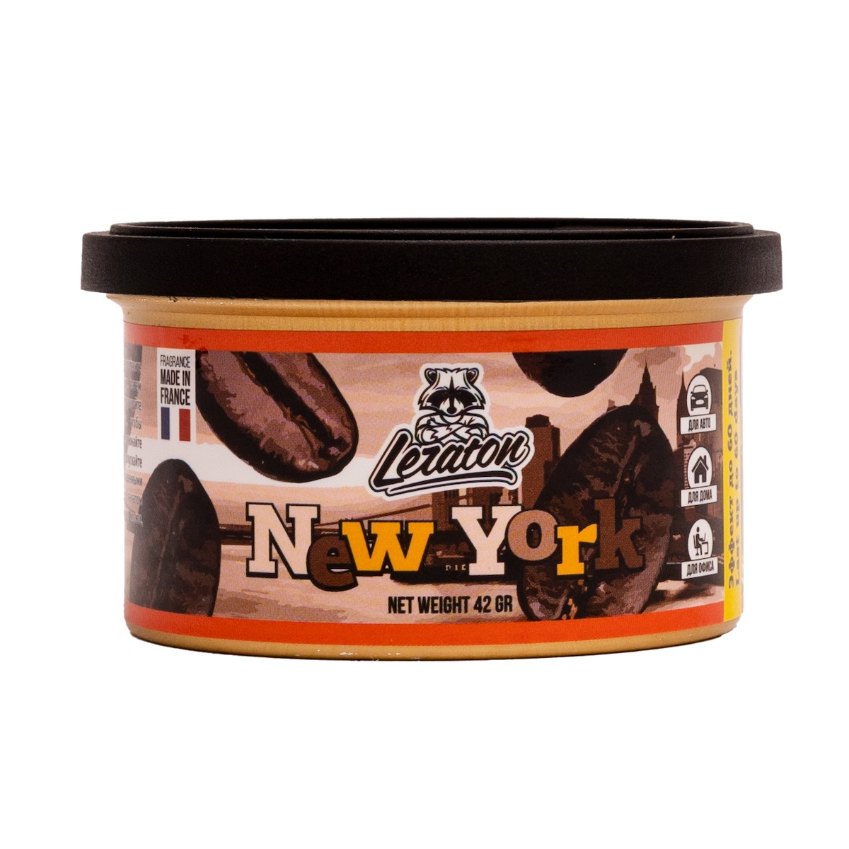 картинка Ароматизатор для автомобиля в банке - LERATON New York (Coffee/Кофе)