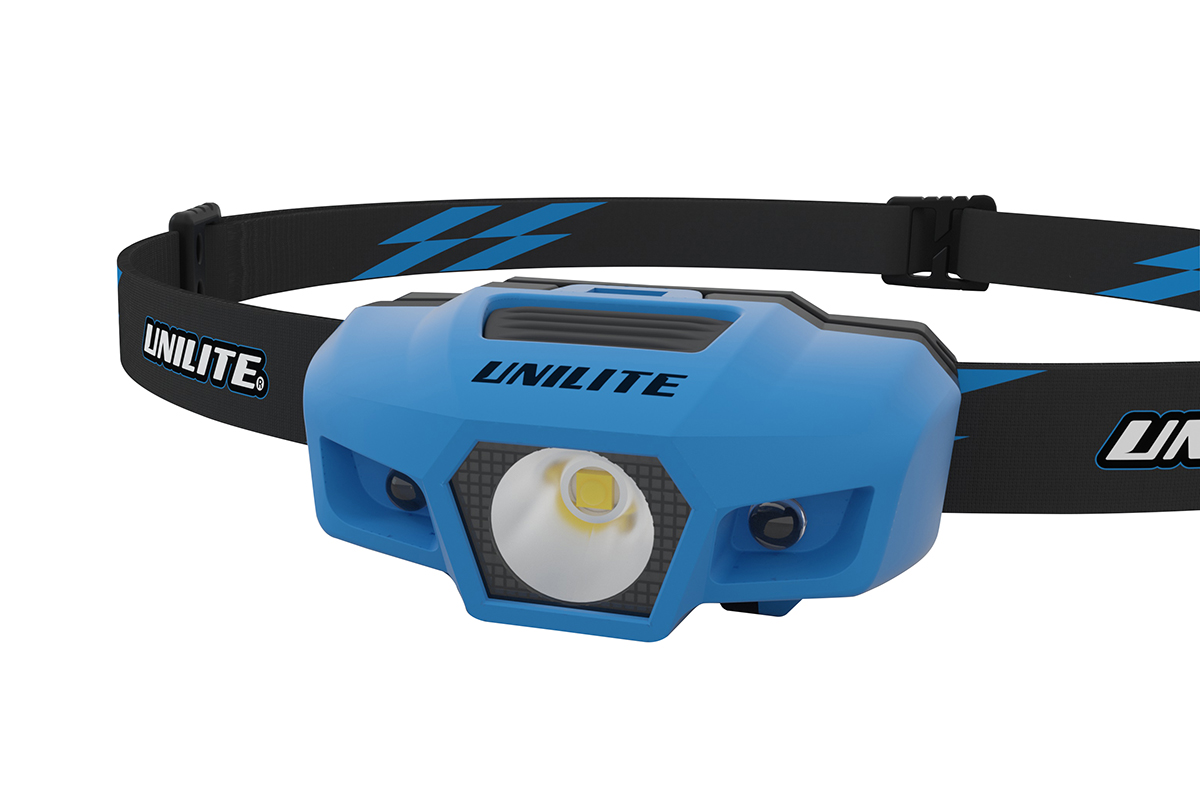 картинка Спортивный налобный фонарь синий корпус (175 Lm, 1xAA, IPX6) - UNILITE SPORT-H1