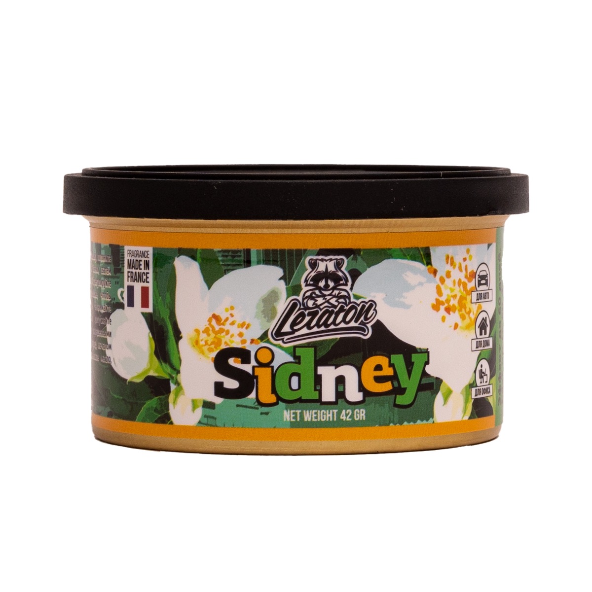 картинка Ароматизатор для автомобиля в банке - LERATON Sidney (Jasmine/Жасмин)