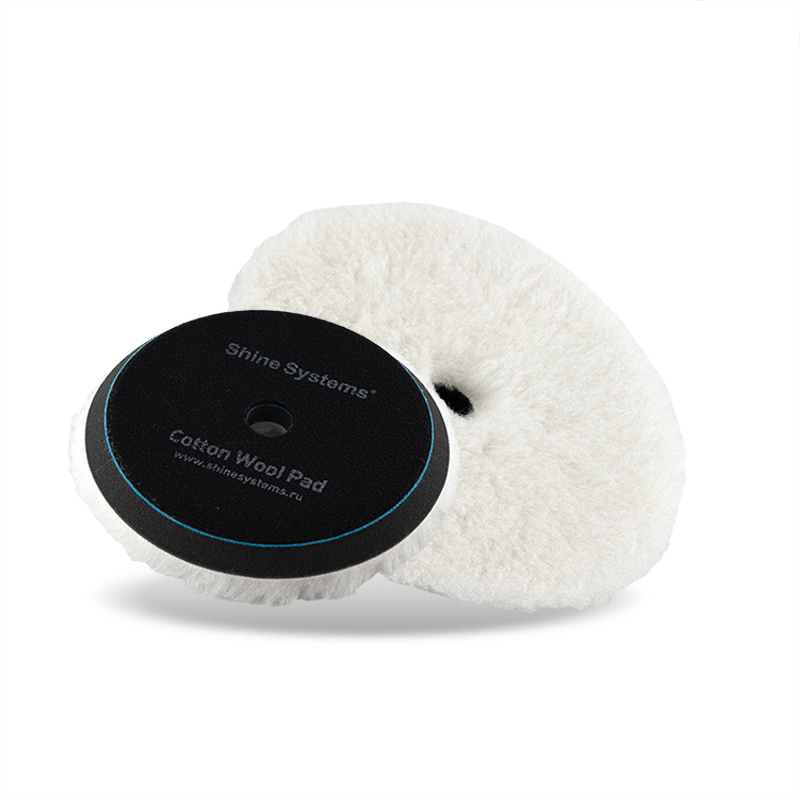картинка Полировальный круг мех с хлопком - Shine Systems Cotton Wool Pad 155мм.
