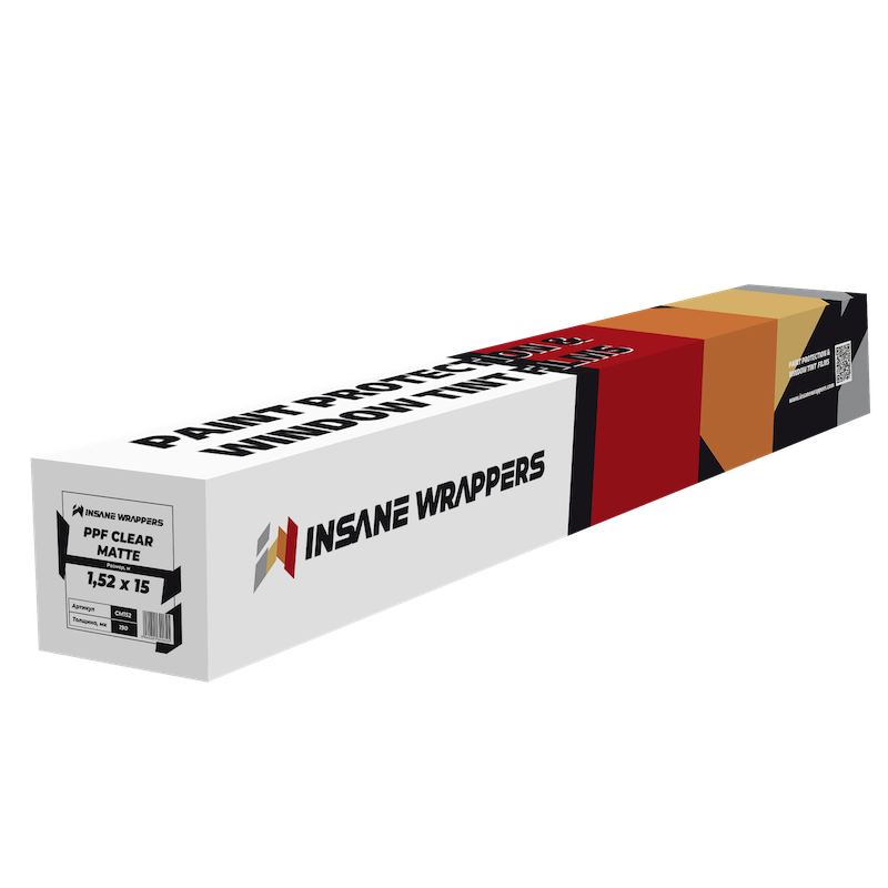 картинка Прозрачная полиуретановая плёнка средний топ (190мк) - Insane Wrappers Clear Matte 1,52x15м.