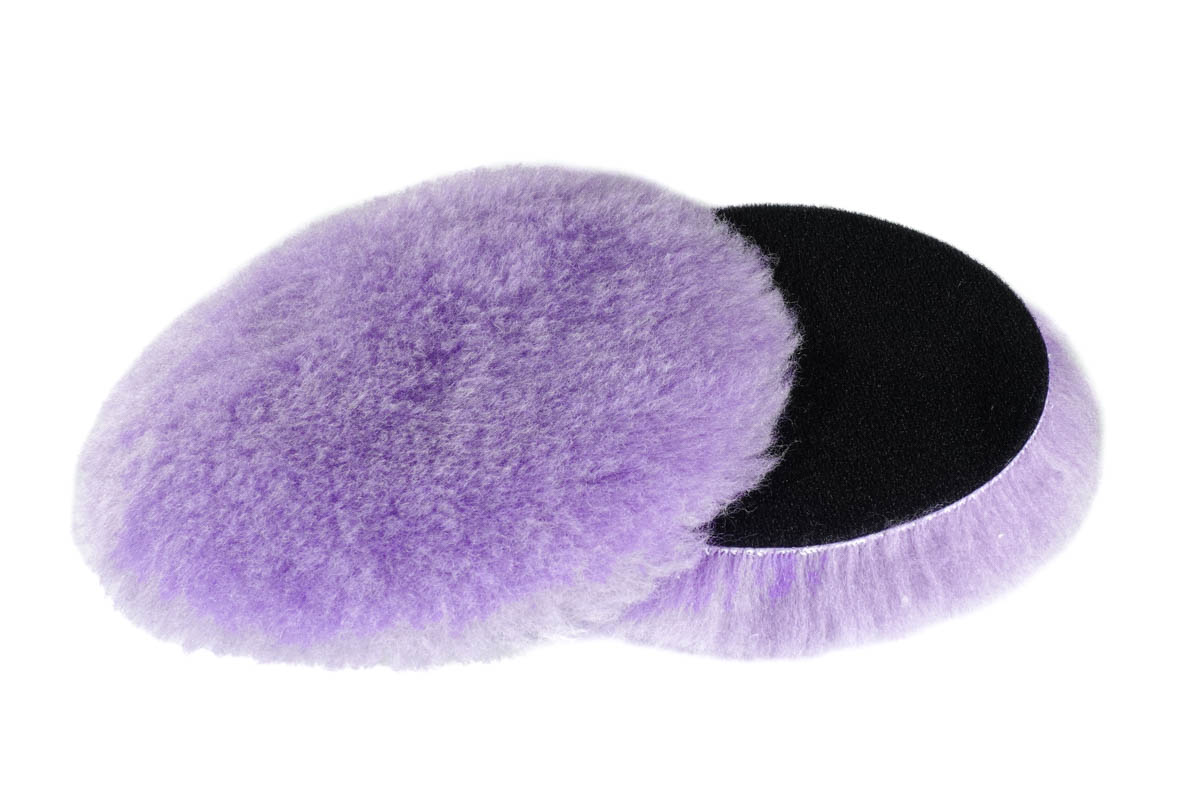 картинка Полировальник гибридная шерсть RO (длинный ворс 23мм) - А302 Purple Wool Pad RO 155/23мм.