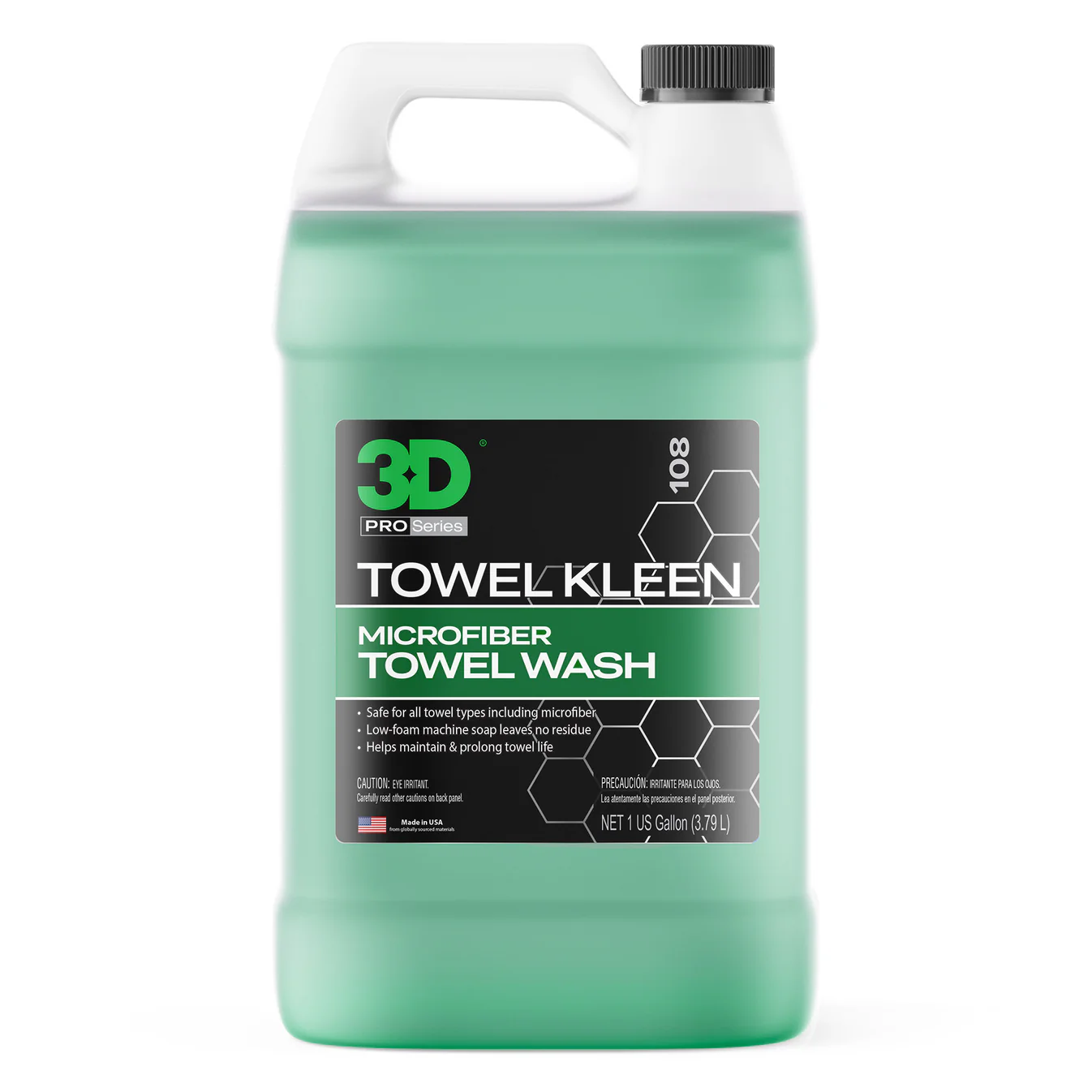картинка Средство для стирки микрофибры и полировальных кругов - 3D 108 Towel Kleen 3,8л.