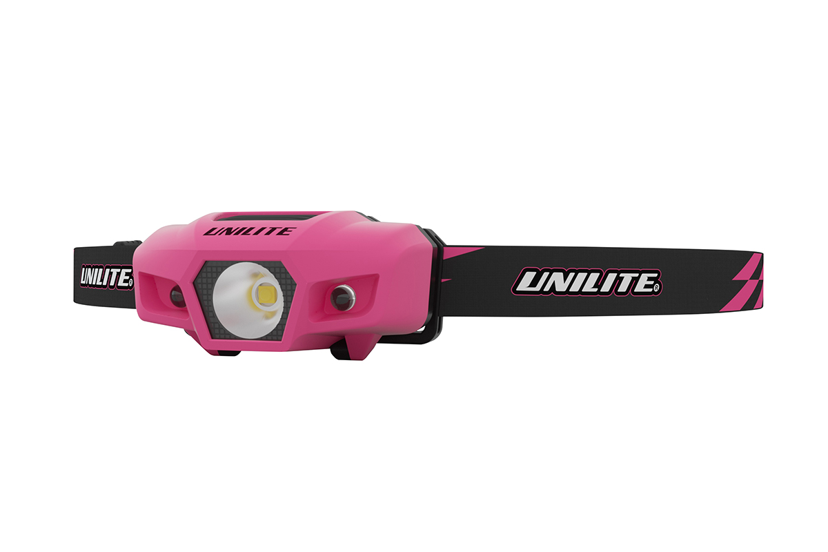 картинка Спортивный налобный фонарь розовый корпус (175 Lm, 1xAA, IPX6) - UNILITE SPORT-H1