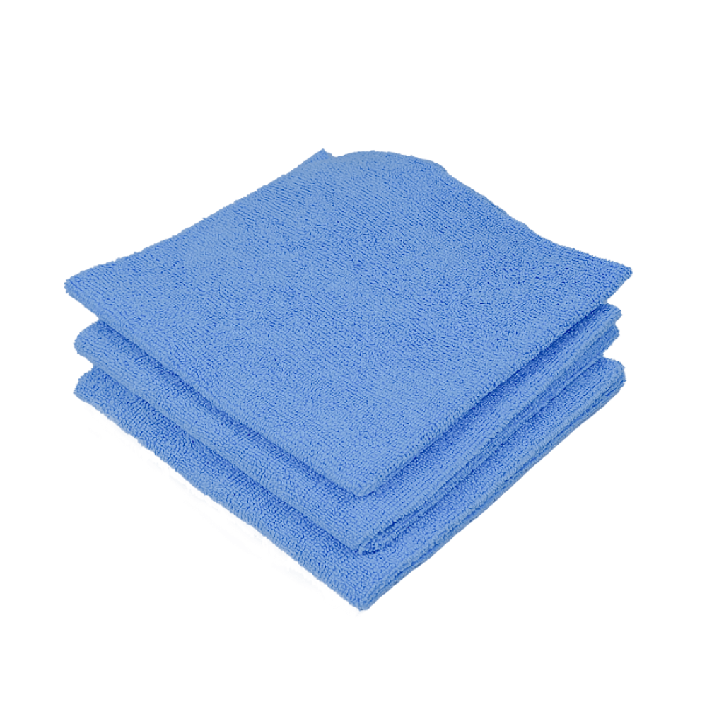картинка Микрофибра салфетка синяя без оверлока (3шт) - AuTech Profi-Microfasertuch 35x35см.