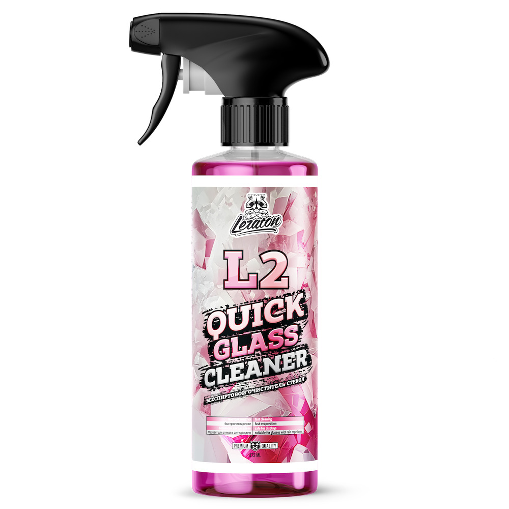 картинка Бесспиртовой очиститель стекол - LERATON L2 Quick Glass Cleaner 473мл.