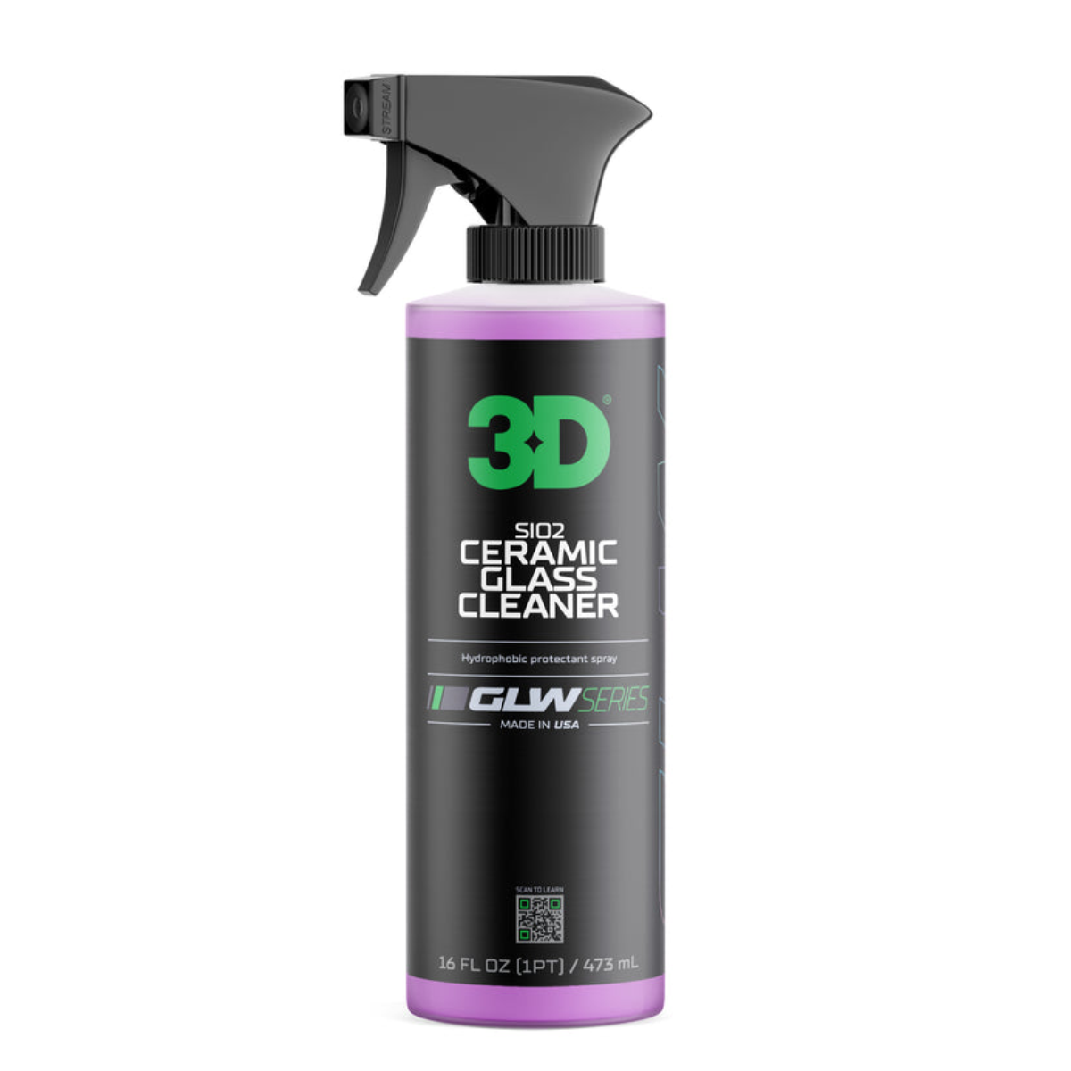 картинка Очиститель для стекла с гидрофобными свойствами - 3D 351 GLW SIO2 Ceramic Glass Cleaner 473мл.