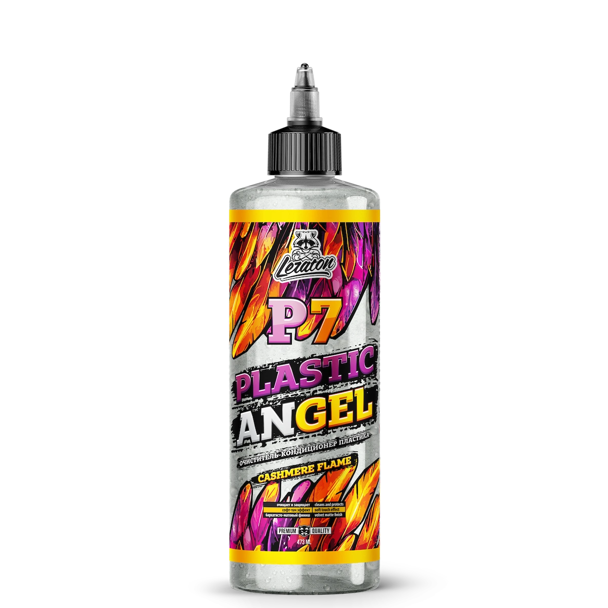картинка Очиститель-кондиционер пластика с ароматом кашемира - LERATON P7 Plastic Angel Cashmere Flame 473мл.