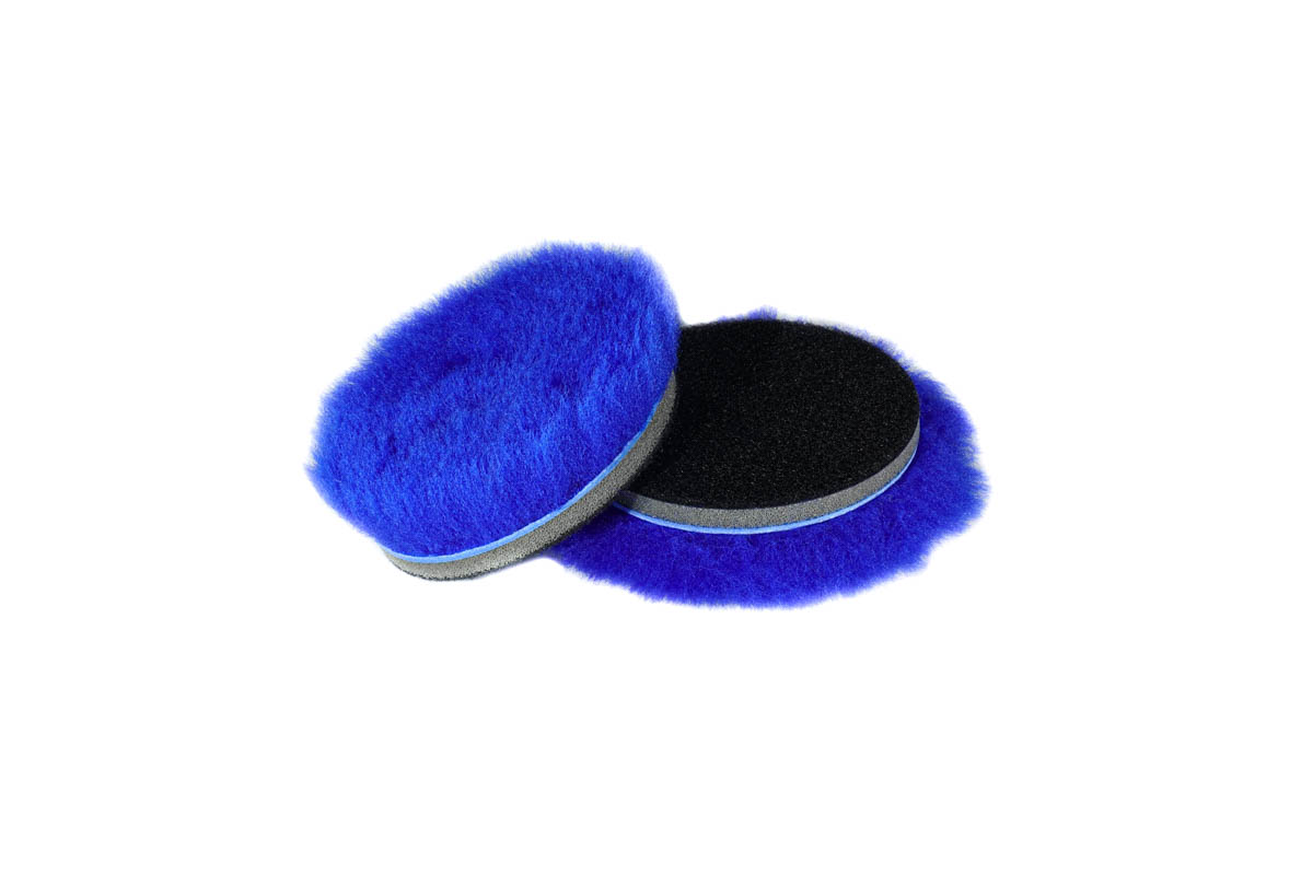 картинка Агрессивный полировальник на тонком интерфейсе (ворс 23мм) - А302 Blue Aggressive Merino Lambswool 80/28мм.