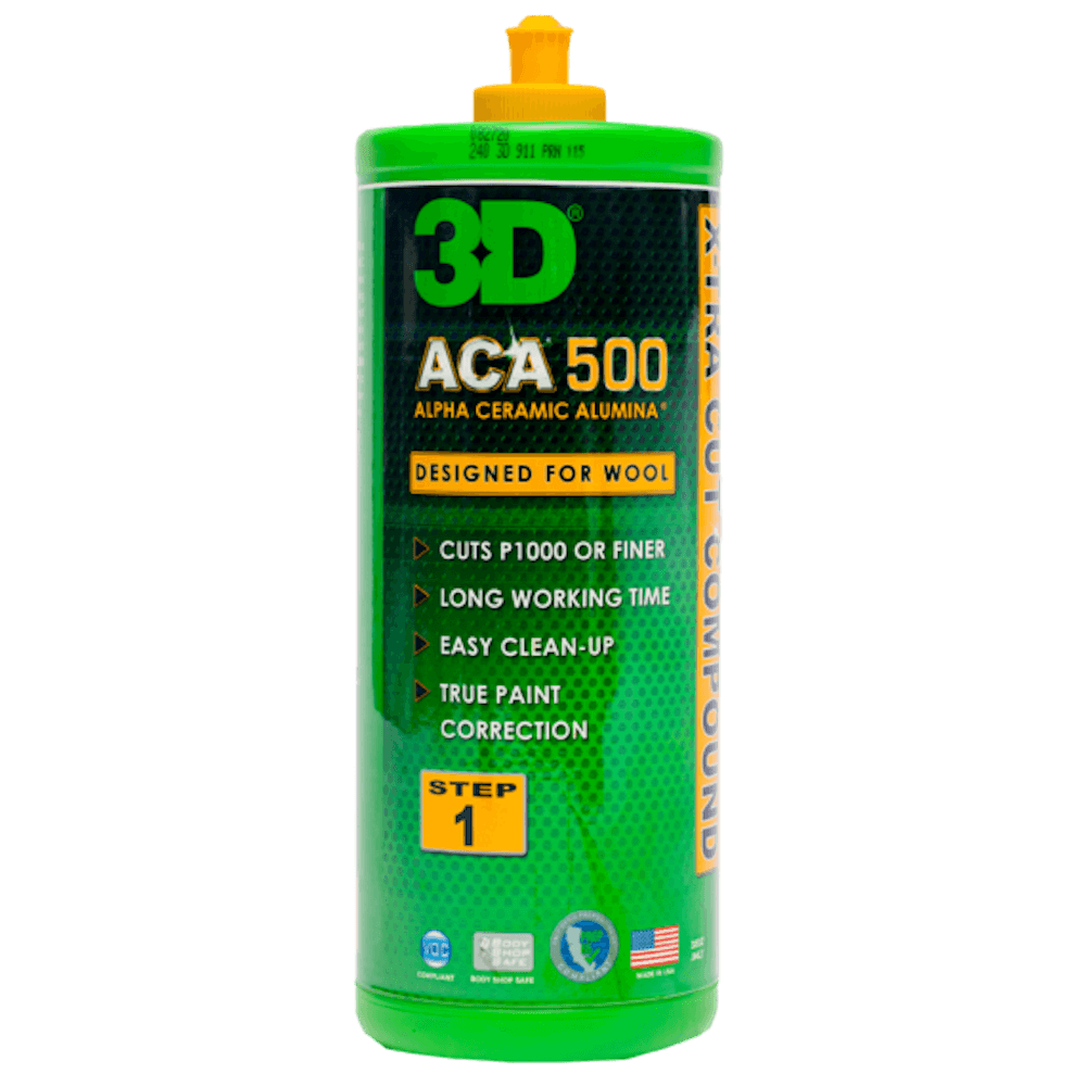 картинка Абразивная паста без силиконов и филеров - 3D 500 ACA X-TRA Cut Compound 940мл.