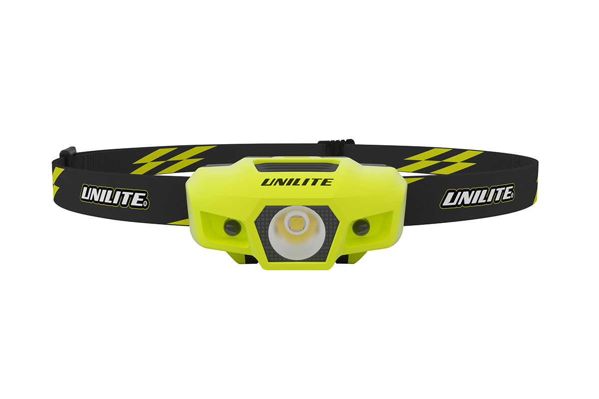 картинка Спортивный налобный фонарь желтый корпус (175 Lm, 1xAA, IPX6) - UNILITE SPORT-H1