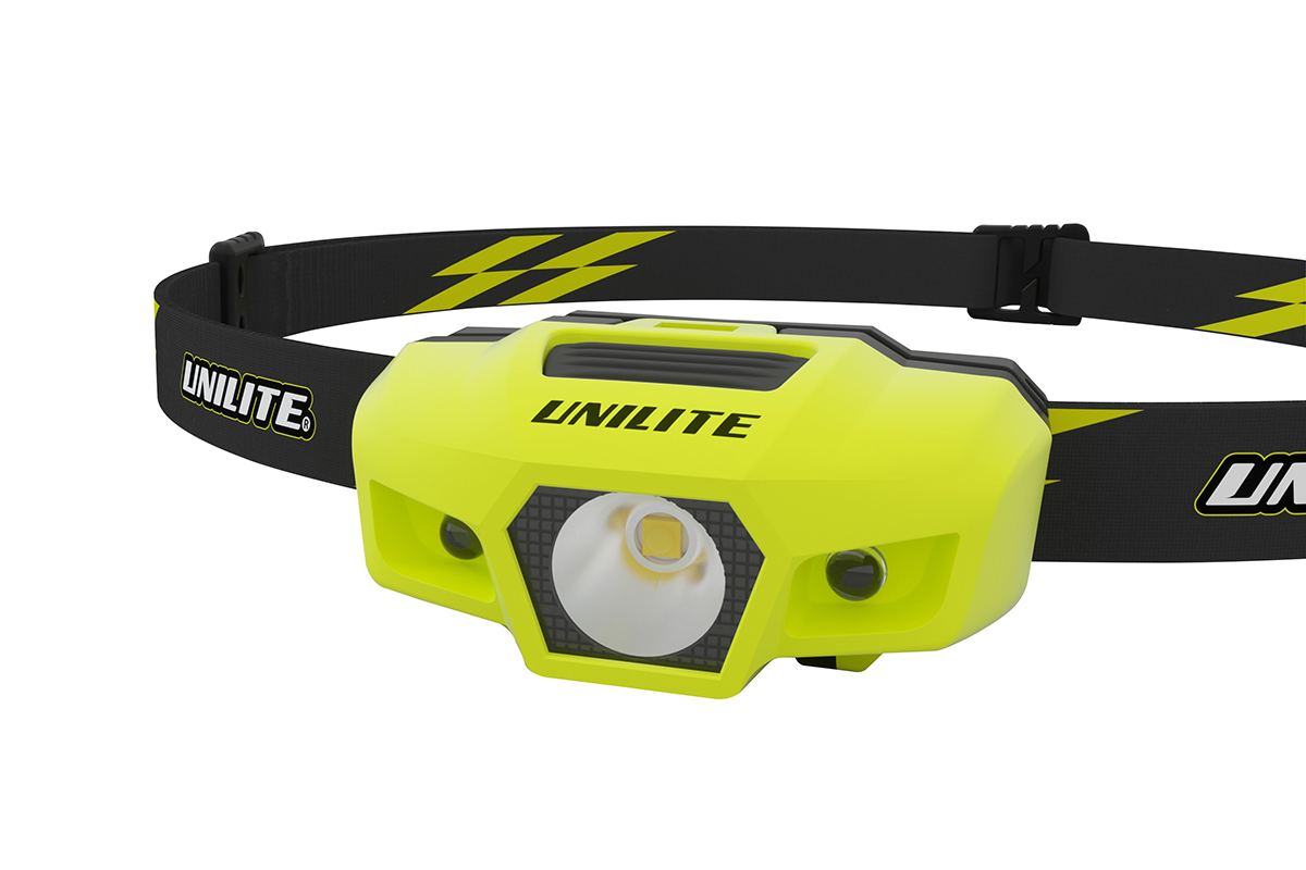 картинка Спортивный налобный фонарь желтый корпус (175 Lm, 1xAA, IPX6) - UNILITE SPORT-H1