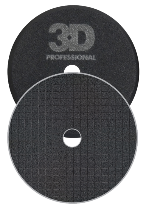 картинка Черный нарезанный круг для финишной полировки - 3D Black Spider Finishing Pad 165мм.