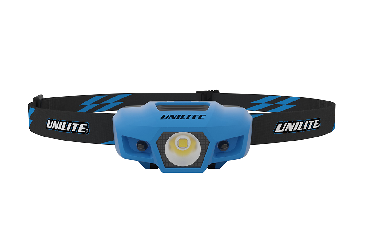 картинка Спортивный налобный фонарь синий корпус (175 Lm, 1xAA, IPX6) - UNILITE SPORT-H1
