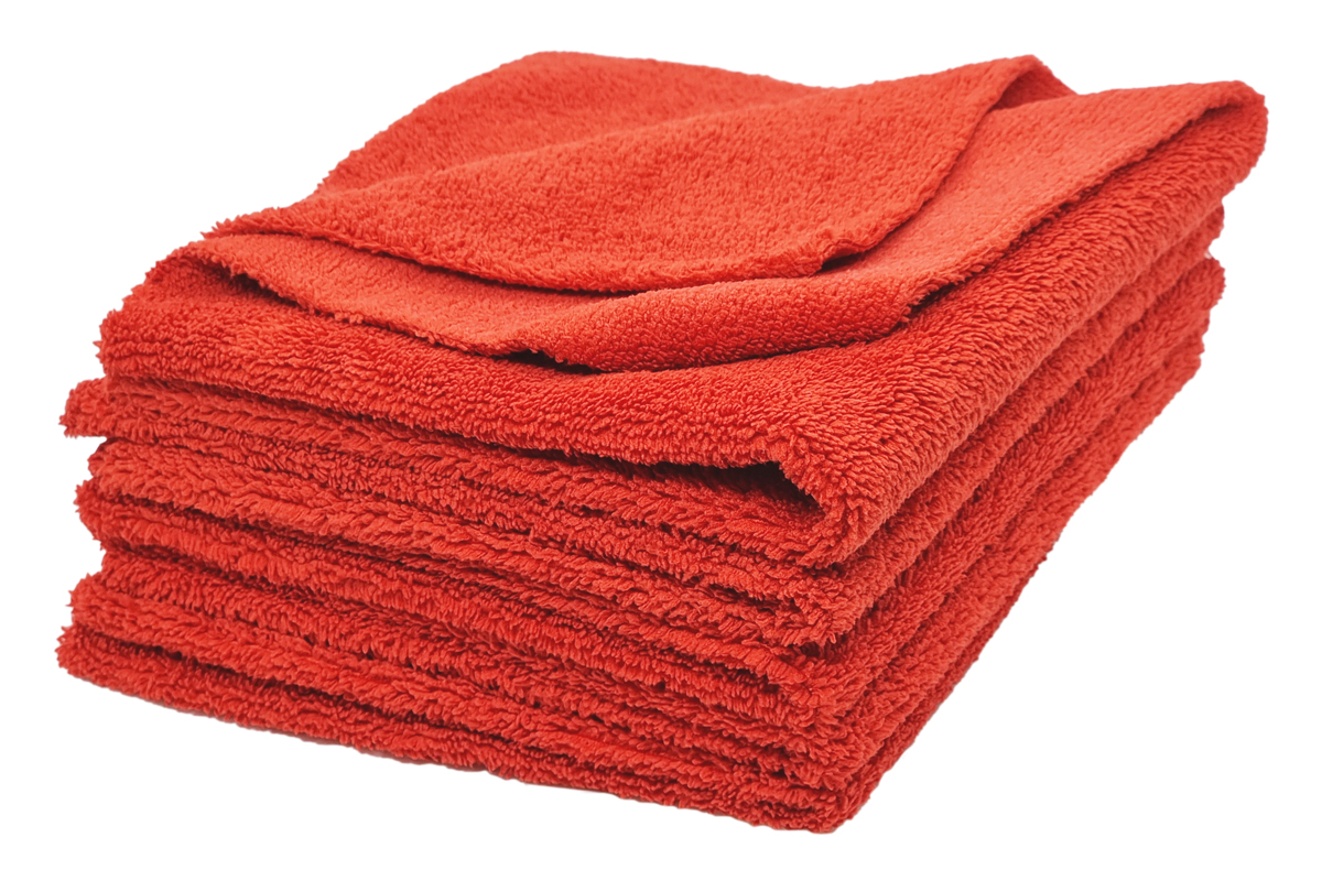 картинка Микрофибра двухсторонняя без краев, красная - A302 Microfibre Cloth Red 40x40см.