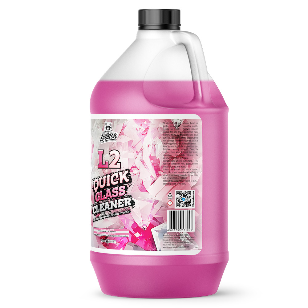 картинка Бесспиртовой очиститель стекол - LERATON L2 Quick Glass Cleaner 3,8л.