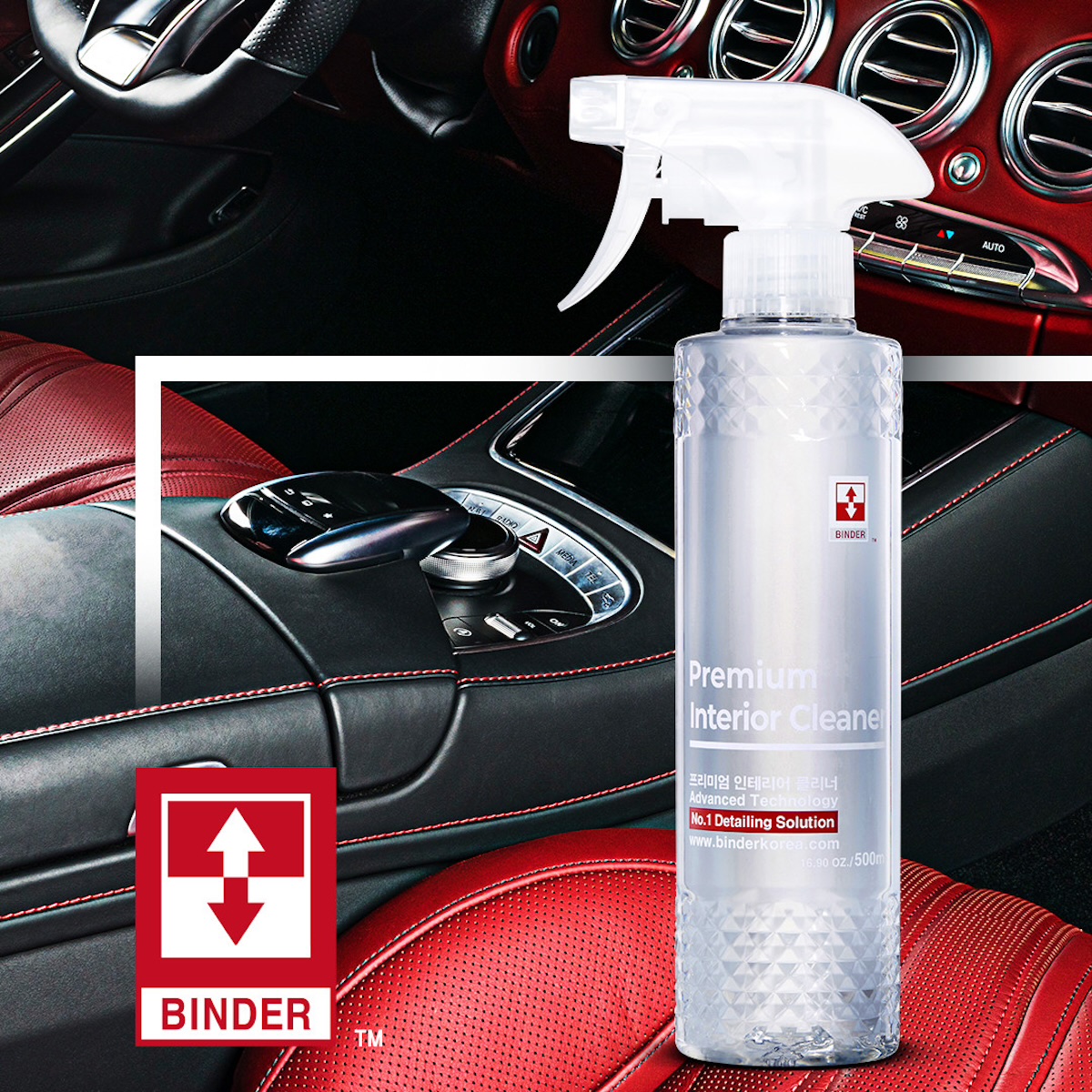 картинка Очиститель салона (кожи и пластика) с кондиционером (pH 7,0) - BINDER Premium Interior Cleaner 500мл.