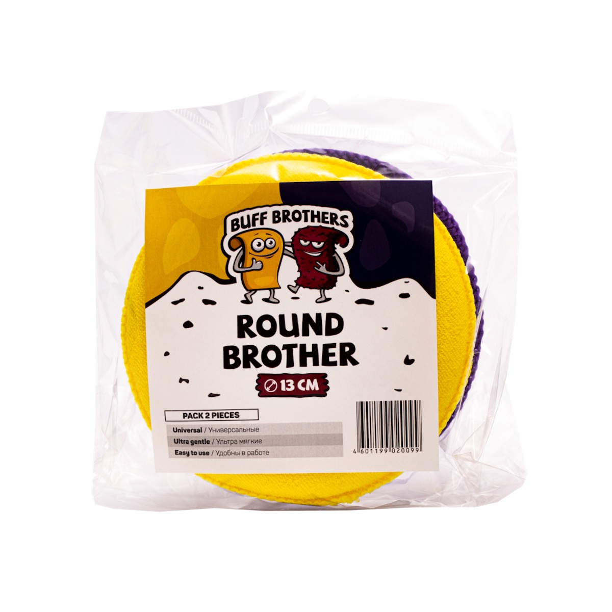 картинка Полировальные пады из микрофиры - BUFF BROTHERS Round Appl Brother 2шт.