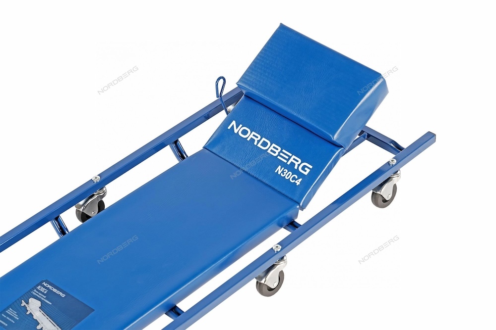 картинка Лежак подкатной с подъемным подголовником - NORDBERG N30C4