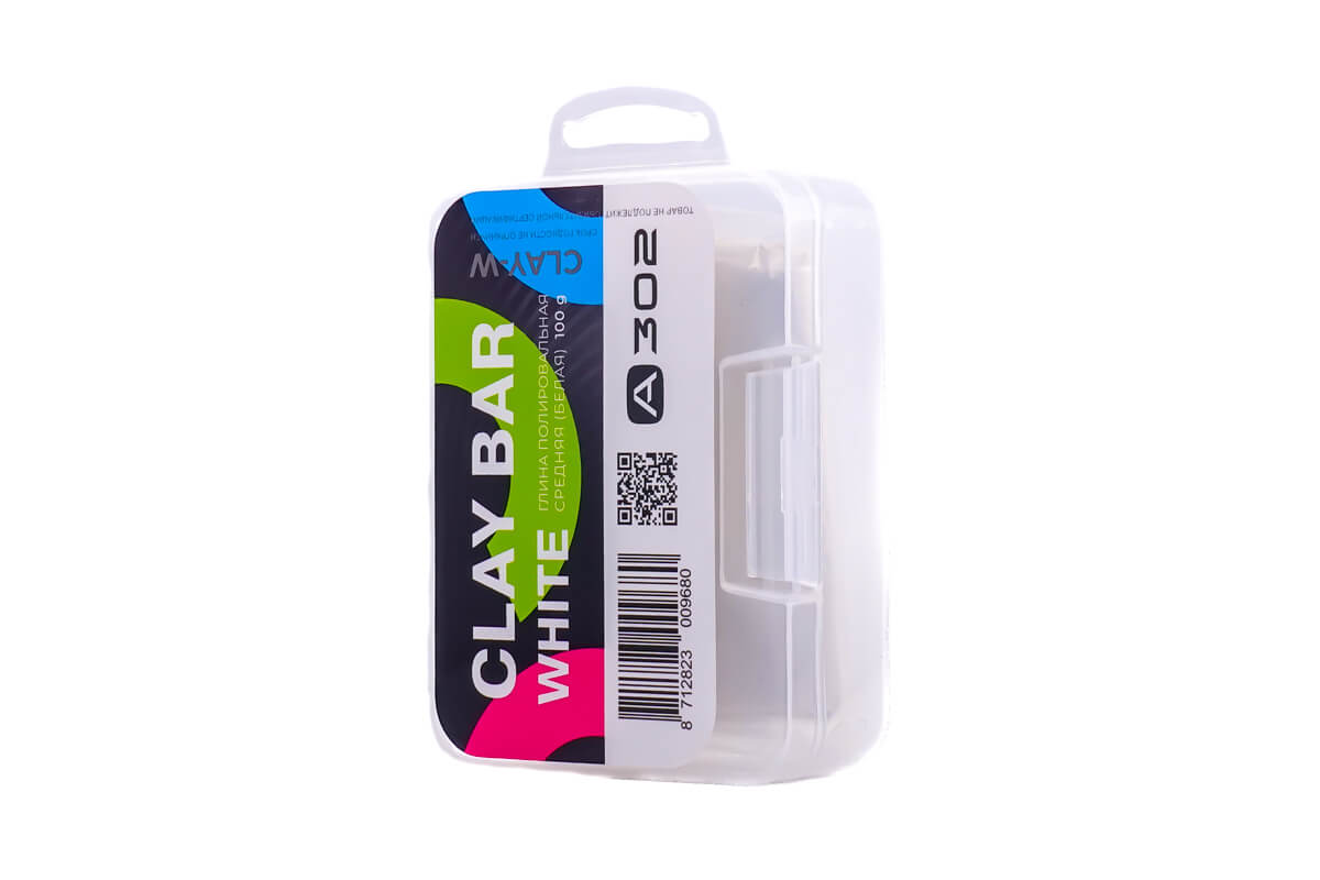 картинка Глина полировальная средняя (белая) - A302 White Clay Bar 100 гр.